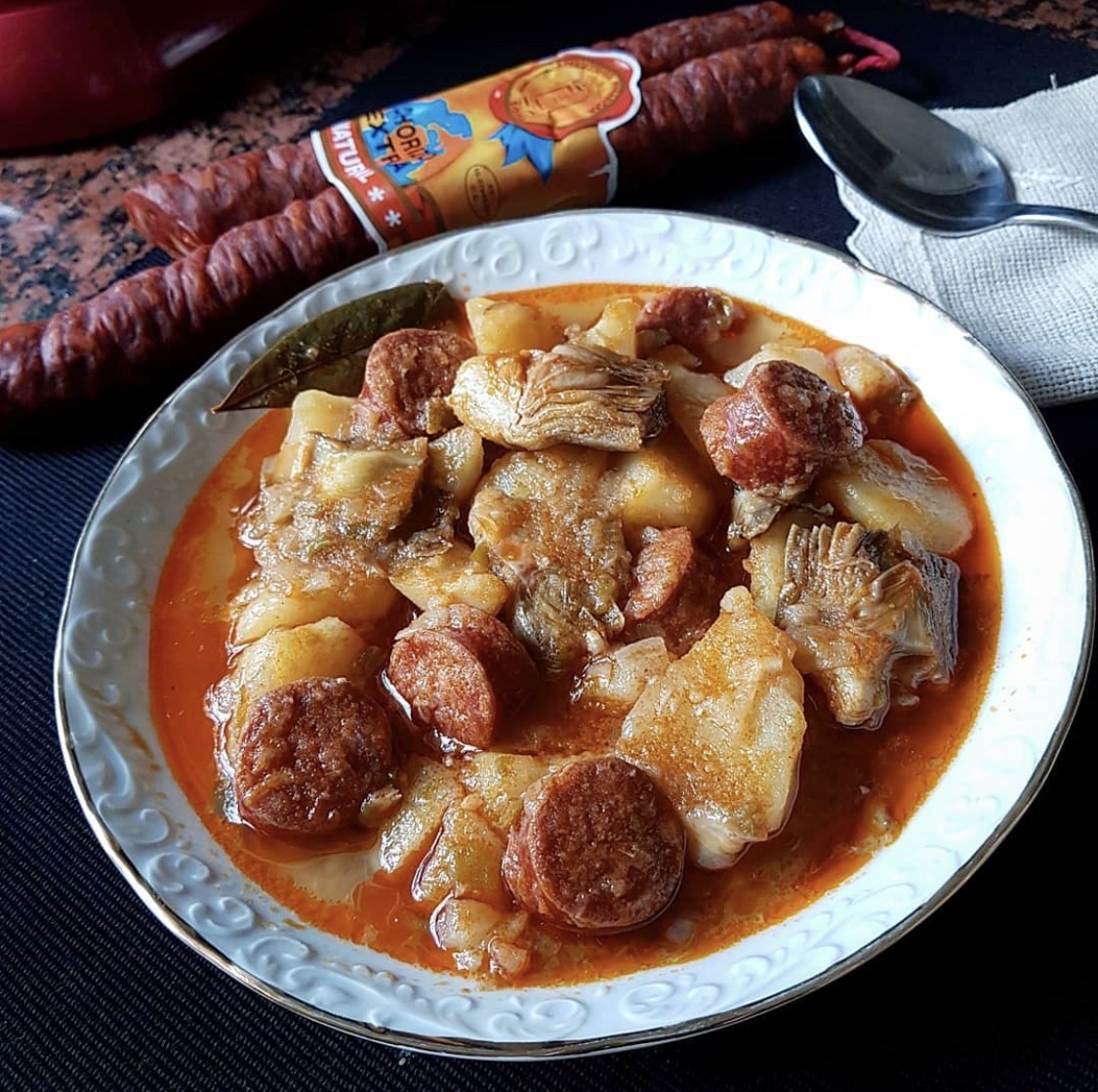 Las Recetas Caseras de Paca - Alcachofas con Chorizo